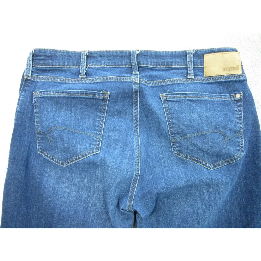 Mavi Jeans Zach Mens 38x36 (Actual 35 x 34) Straight Leg Dark Wash Blue 5-Pocket